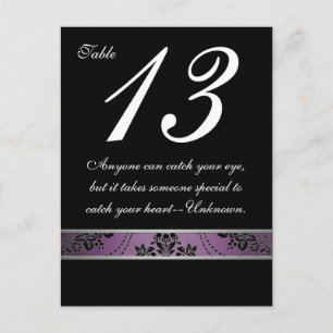 Paarse Lapis Damask-kaart Briefkaart