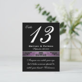 Paarse Lapis Damask-kaart Briefkaart (Staand voorkant)