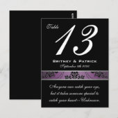 Paarse Lapis Damask-kaart Briefkaart (Voorkant / Achterkant)