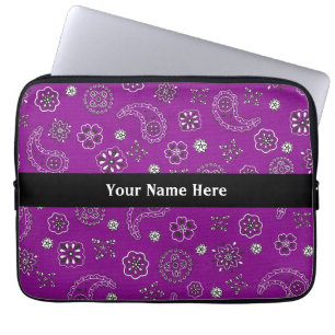 Paarse laptophoes van Bandana Laptop Sleeve