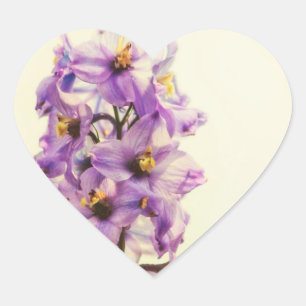 Paarse Larkspur Delphinium Hart Sticker