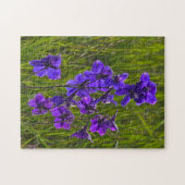 Paarse Larkspur in de avond Legpuzzel (Horizontaal)