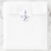 paarse larkspurs bloemen aquarel ronde sticker (Tas)