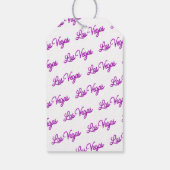 Paarse Las Vegas Sparkles Bruiloft Welkom Cadeaulabel (Achterkant)