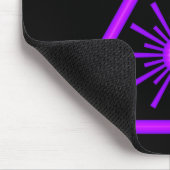 Paarse lasersymbool Mousepad Muismat (Hoek)