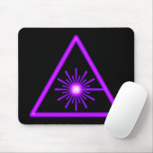 Paarse lasersymbool Mousepad Muismat (Met muis)