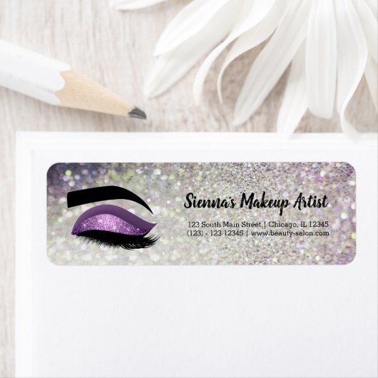 Paarse Lashes Eye Etiket (Insitu)