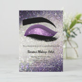 Paarse Lashes Eye Kaart (Staand voorkant)