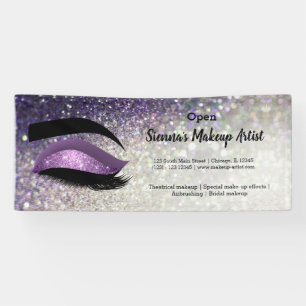 Paarse Lashes Eye Spandoek