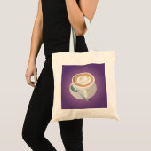 Paarse Latte Bag Tote Bag (Voorkant (product))