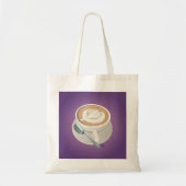 Paarse Latte Bag Tote Bag (Voorkant)