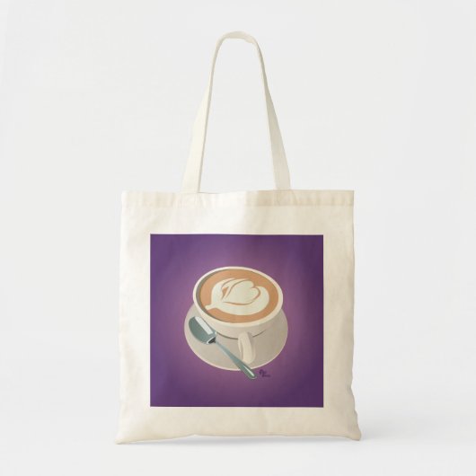 Paarse Latte Bag Tote Bag (Voorkant)