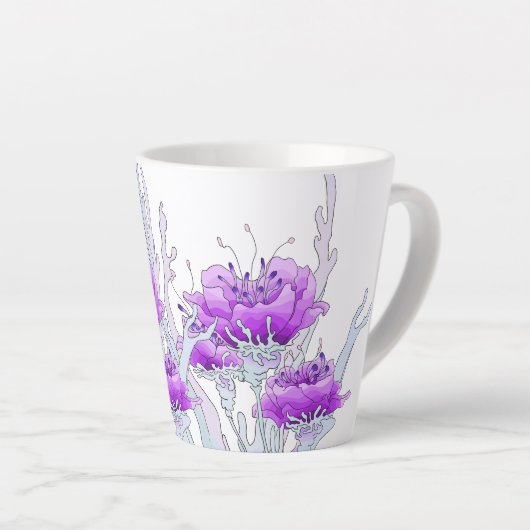 "Paarse " latte Mok (Rechterhoek)