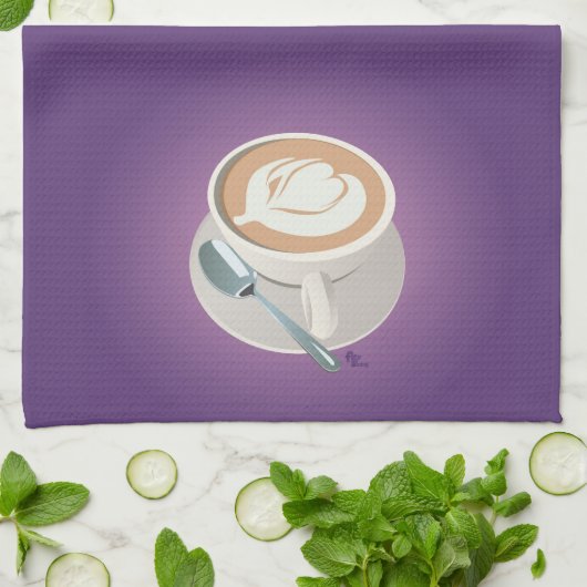 Paarse Latte Towel Theedoek (Gevouwen)