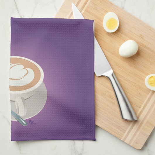 Paarse Latte Towel Theedoek (Quarter Fold)