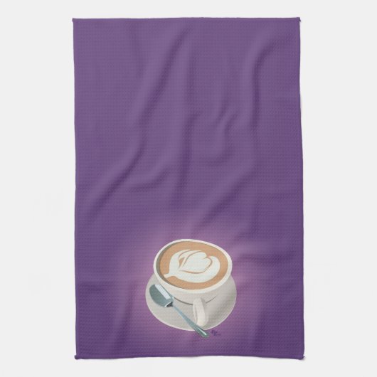 Paarse Latte Towel Theedoek (Verticaal)