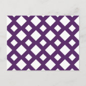 Paarse Lattice on White Briefkaart (Voorkant)
