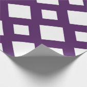 Paarse Lattice on White Cadeaupapier (Hoek)