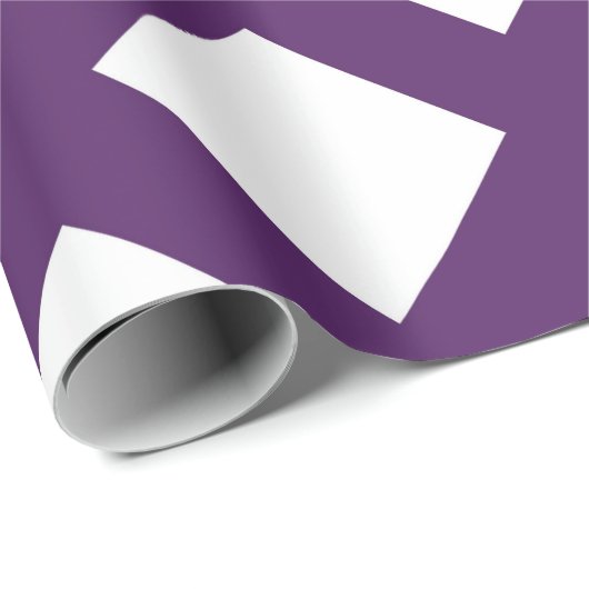 Paarse Lattice on White Cadeaupapier (Rol Hoek)