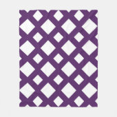 Paarse Lattice on White Fleece Deken (Voorkant)