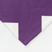 Paarse Lattice on White Fleece Deken (Hoek)