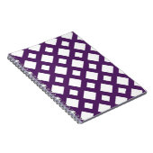 Paarse Lattice on White Notitieboek (Rechterzijde)