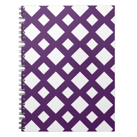 Paarse Lattice on White Notitieboek (Voorkant)