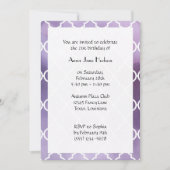 Paarse Latticework, Marokkaanse Trellis, Birthday Kaart (Voorkant)