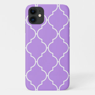 Paarse Latticework, Quatrefoil, Marokkaanse Trelli Case-Mate iPhone Case