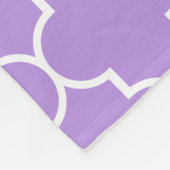 Paarse Latticework, Quatrefoil, Marokkaanse Trelli Fleece Deken (Hoek)