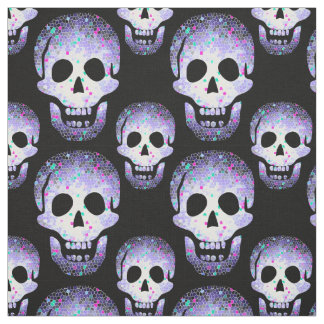 Paarse Laughing Skulls Cheeky Witch® Pagan Wiccan Stof