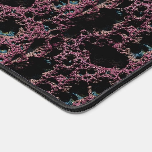 Paarse Lava 3D Fractal DeskM Bureaumat (Hoek)