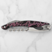 Paarse Lava 3D Fractal Geek Monogram Kurkentrekker (Achterkant)