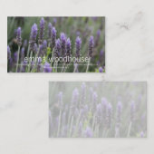 Paarse Lavendar Visitekaartje (Voorkant / Achterkant)