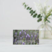Paarse Lavendar Visitekaartje (Staand voorkant)