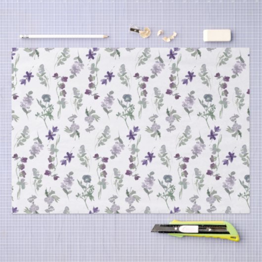 Paarse Lavendarbloemenverpakking voor kleine bedri Tissuepapier (Craft)