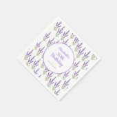 Paarse Lavendel Antiek Lijst Verjaardag Servet (Hoek)