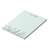 Paarse Lavendel Aquarel Bloemig Notitieblok (Linkerzijde)