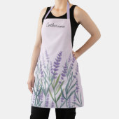 Paarse Lavendel Aquarel Bloemig Schort (Insitu)