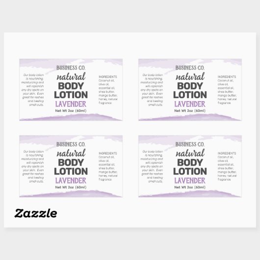 Paarse Lavendel aquarel Wraparound Label (Vel)