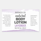 Paarse Lavendel aquarel Wraparound Label (Voorkant)