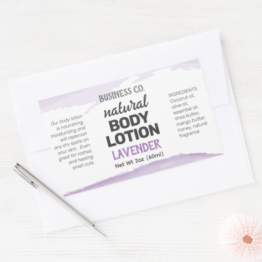 Paarse Lavendel aquarel Wraparound Label (Envelop)