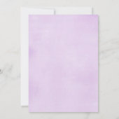 Paarse lavendel baby brunch douche kaart (Achterkant)
