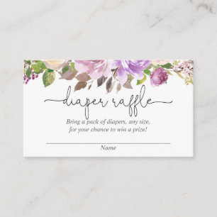 Paarse lavendel baby shower luidop informatiekaartje