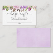 Paarse lavendel baby shower luier loterij kaarten (Voorkant / Achterkant)
