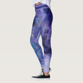 Paarse, Lavendel, Blauw & Aqua Waterverf Leggings (Links)