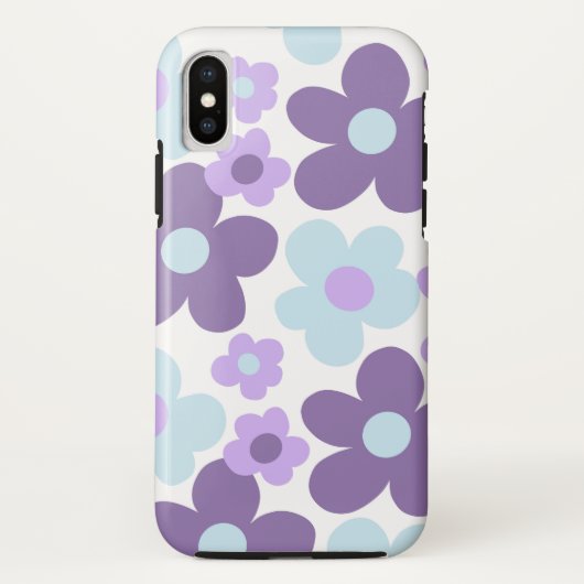 Paarse Lavendel Blauwe Daisies Retro Dream #1 #ret Case-Mate iPhone Case (Achterkant)