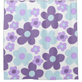 Paarse Lavendel Blauwe Daisies Retro Dream #1 #ret Douchegordijn (Voorkant)