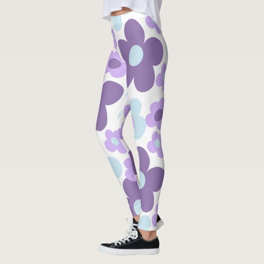 Paarse Lavendel Blauwe Daisies Retro Dream #1 #ret Leggings (Links)
