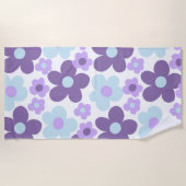 Paarse Lavendel Blauwe Daisies Retro Dream #1 #ret Strandlaken (Voorkant)